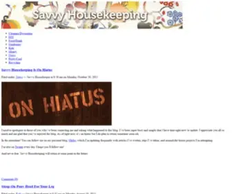 Savvyhousekeeping.com(Savvy Housekeeping) Screenshot