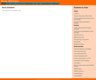 Savvysolutions.info(Savvy Solutions) Screenshot