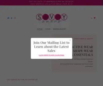 Savvyswapz.com(Active Wear) Screenshot