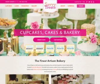 Savvytreats.com(Bakery in Rockville MD DC VA Cupcakes Wedding Cakes Birthday Cakes) Screenshot