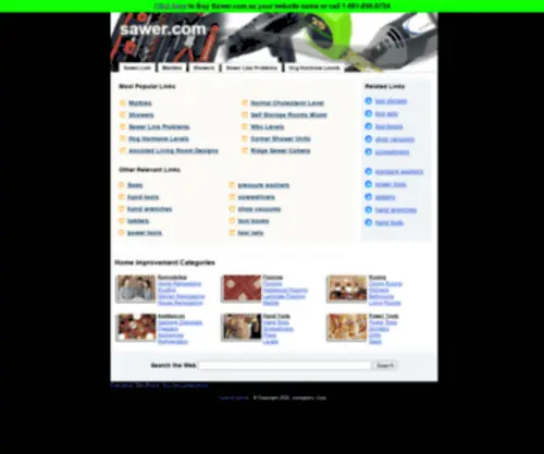 Sawer.com(The Leading Saws Site on the Net) Screenshot