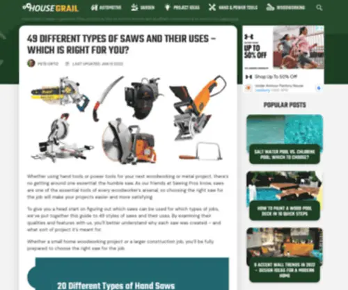 Sawingpros.com(49 Different Types of Saws and Their Uses (With Pictures)) Screenshot