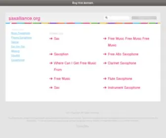 Saxalliance.org(The North American Saxophone Alliance Online) Screenshot