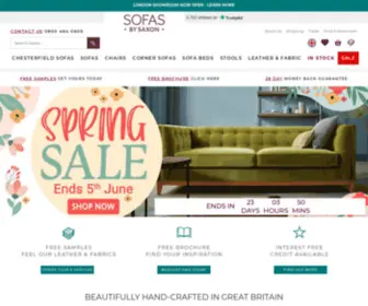 Saxonleather.co.uk(Sofas by Saxon) Screenshot