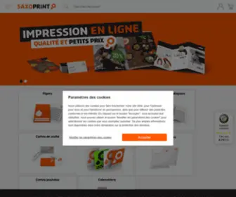 Saxoprint.be(Imprimerie en ligne) Screenshot
