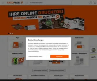 Saxoprint.ch(Online Druckerei) Screenshot