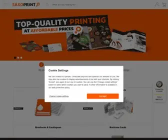 Saxoprint.co.uk(Online print shop) Screenshot