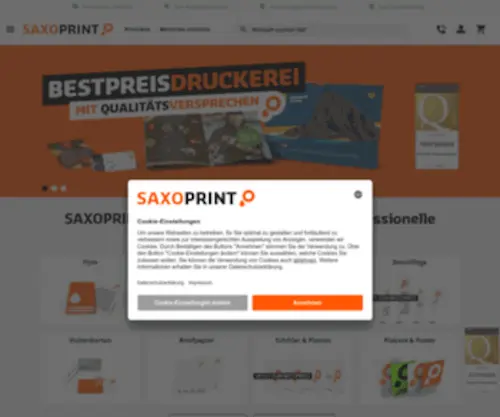 Saxoprint.de(Online Druckerei) Screenshot