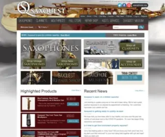 Saxquest.com(Saxquest Vintage and Professional Saxophones and Mouthpieces) Screenshot