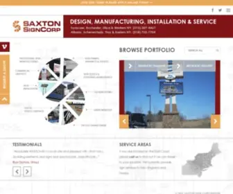 Saxtonsign.com(Saxton Sign Corp is a Sign Manufacturing Company in Albany NY) Screenshot