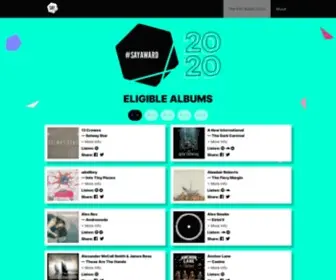 Sayaward.com(The SAY (Scottish Album of the Year) Award) Screenshot