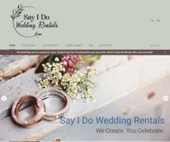 Sayidoweddingrentals.com(Say I Do Wedding Rentals) Screenshot