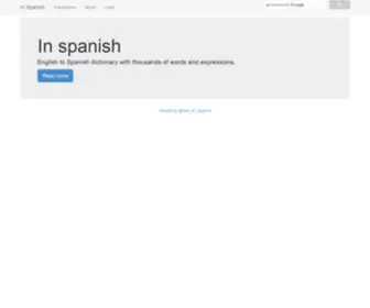 Sayinspanish.com(How do you say in spanish) Screenshot