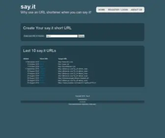 Say.it(URL shortener) Screenshot