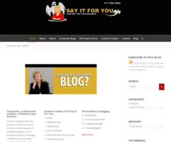 Sayitforyou.net(Our mission at Say It For You is to create content based on understanding you) Screenshot
