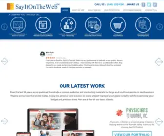 Sayitontheweb.com(SayItOnTheWeb Website Designers in Roanoke) Screenshot