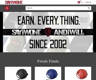 Sayiwont.com(SAYiWONT Inspirational Clothing) Screenshot