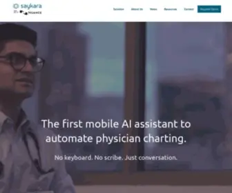Saykara.com(Ambient Clinical Intelligence) Screenshot