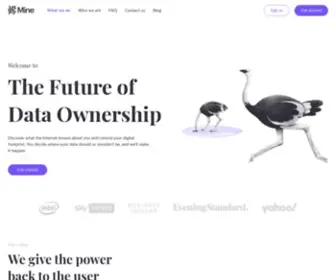 Saymine.com(The Future of Data Ownership) Screenshot