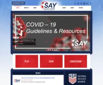Saysoccer.org(SAY Soccer) Screenshot