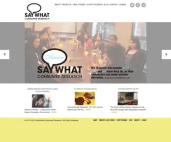 Saywhatcr.com(SayWhat Consumer Research) Screenshot