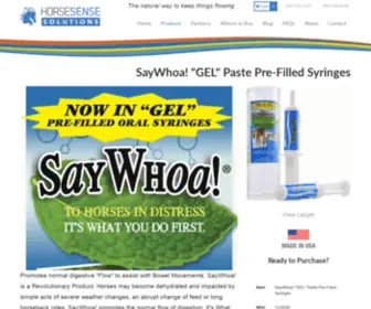 Saywhoa.com(SayWhoa Paste or Gel for Horse Colic) Screenshot