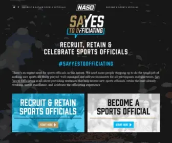 Sayyestoofficiating.com(Recruit, Retain & Celebrate Sports Officials) Screenshot