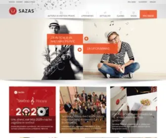 Sazas.org(Združenje SAZAS) Screenshot