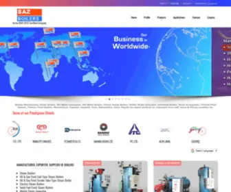 Sazboilers.com(Boilers Manufacturer) Screenshot
