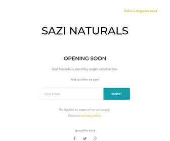 Sazinaturals.com(Sazi Naturals) Screenshot