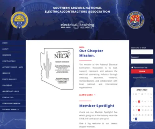 Sazneca.org(The mission of the National Electrical Contractors Association (NECA)) Screenshot