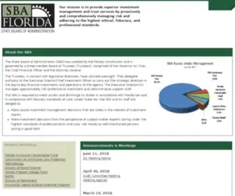 Sbafla.com(State Board of Administration) Screenshot