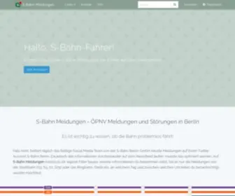 Sbahn-Meldungen.de(S-Bahn Meldungen und Störungen in Berlin) Screenshot