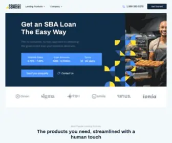 Sbaloan123.com(Top Small Business Financing Online) Screenshot