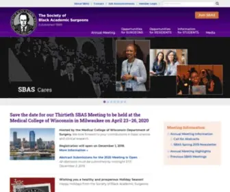 Sbas.net(The Society of Black Academic Surgeons) Screenshot