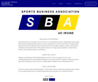 Sbauci.com(UCI Sports Business Association) Screenshot