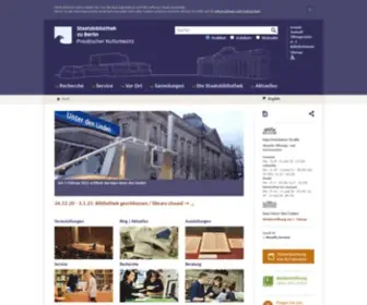 SBB.berlin(Homepage der staatsbibliothek zu berlin) Screenshot