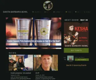 Sbbowl.com(Santa Barbara Bowl Foundation) Screenshot