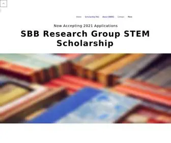 SBBScholarship.com(SBB Research Group STEM Scholarship) Screenshot