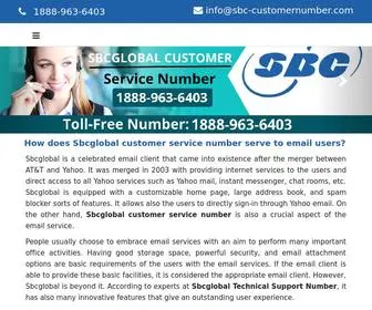 SBC-Customernumber.com(Sbcglobal customer service number) Screenshot