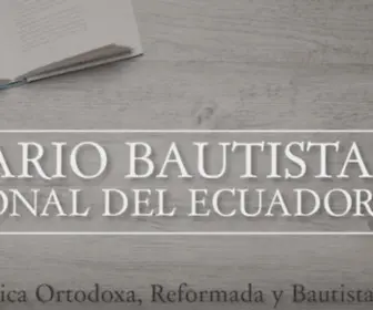 Sbcecuador.org(Seminario Bautista Confesional del Ecuador) Screenshot