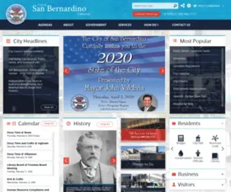 Sbcity.org(City of San Bernardino) Screenshot