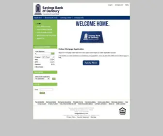 SBdhomeloans.com(Savings Bank of Danbury) Screenshot