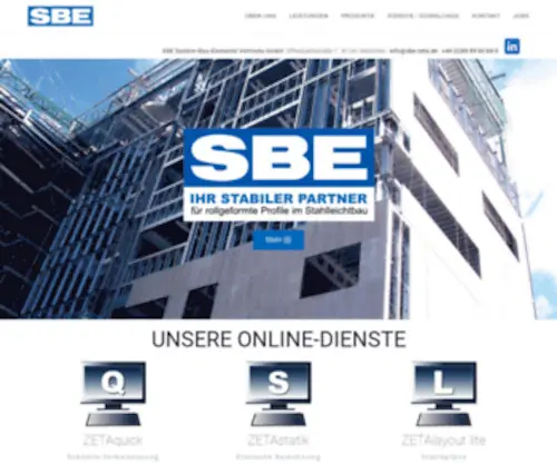 Sbe-Zeta.de(SBE GmbH) Screenshot