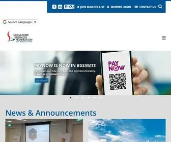 SBF.org.sg(Singapore Business Federation) Screenshot