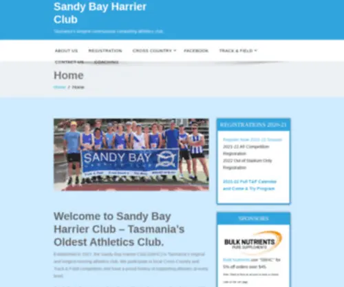 SBHC.org.au(Sandy Bay Harrier Club) Screenshot