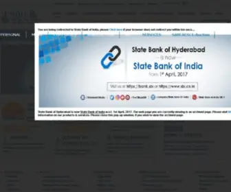 SBHYD.com(State Bank of Hyderabad) Screenshot