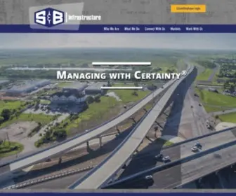 Sbinfra.com(S & B) Screenshot