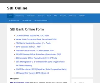 Sbionlineform.in(SBI Bank) Screenshot