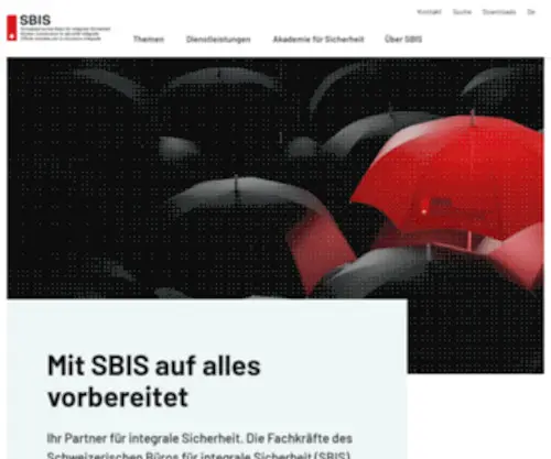 Sbis.ch(Ihr Partner für integrale Sicherheit) Screenshot
